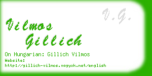 vilmos gillich business card